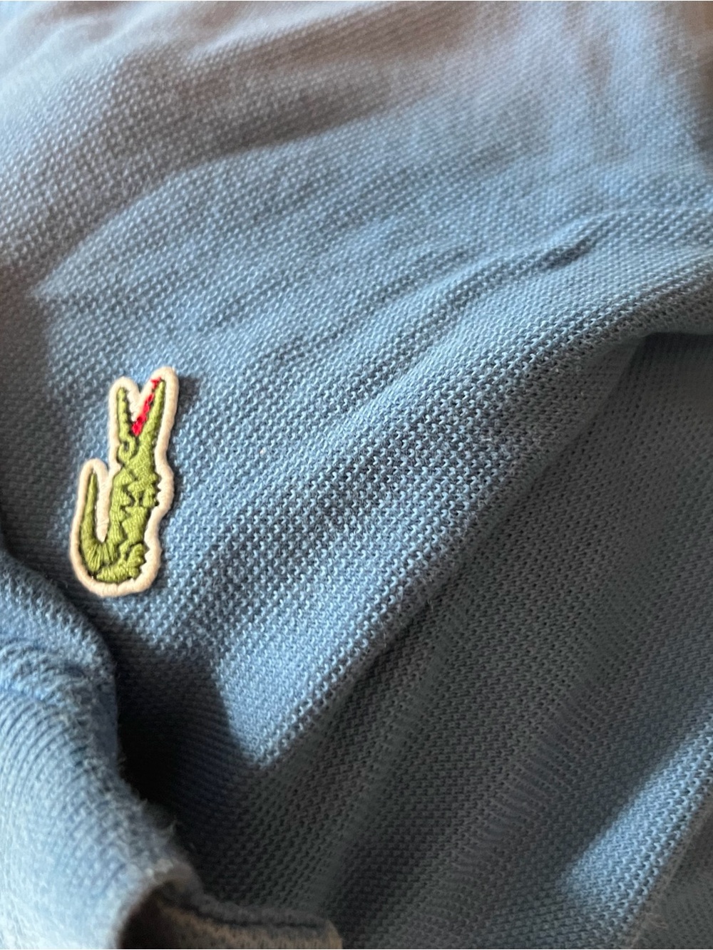 Lacoste Light Blue Polo Shirt with Green Crocodile Logo